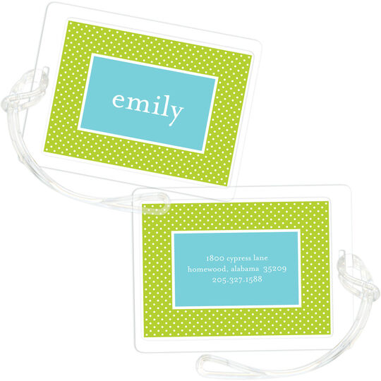 Sour Apple Light Bright Luggage Tags